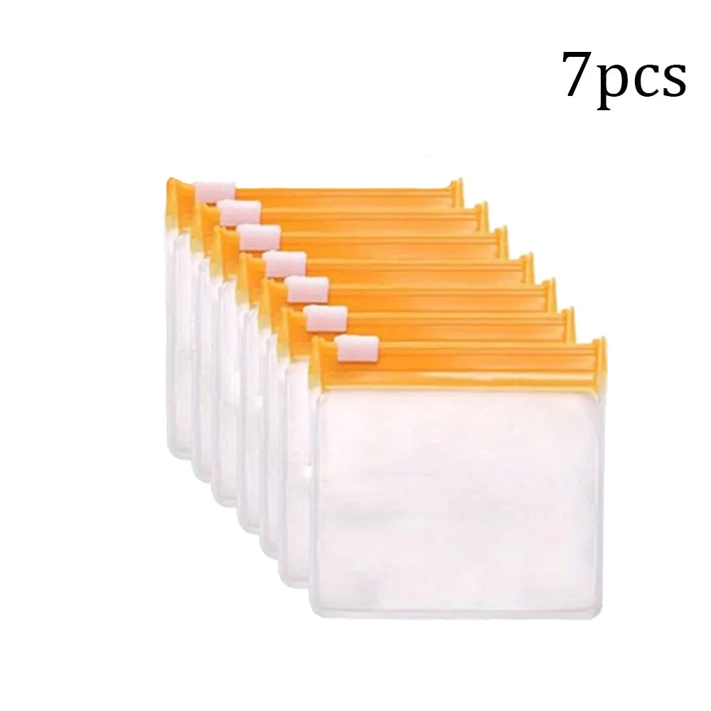 7pcs Pill Pouch Bags Reusable Zippered Pill Pouch Set