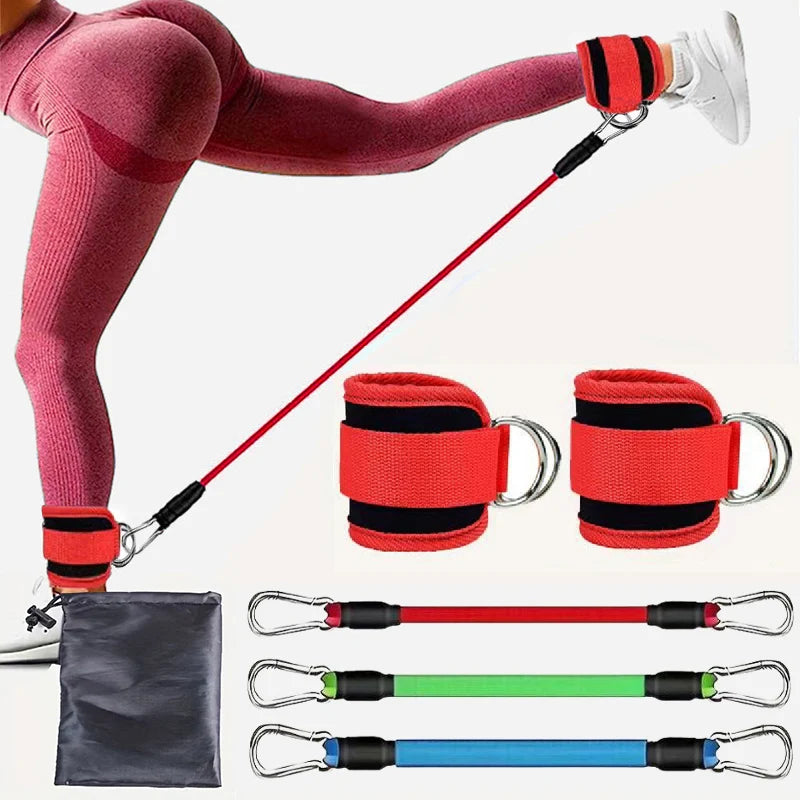 Resistance Band Set Workout Exercise Equipments Ankle Straps Fitness Yoga Elastic Fitness Bands For Home Gym Man And Woman Sport