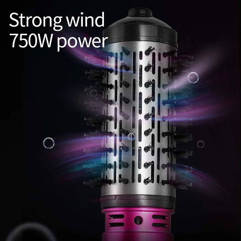 Multifunctional 3 In 1 Hot Air Brush Automatic Rotating Curler Round Rotating Rotating Hair Brush Hot Air Dryer Volumizer Styler
