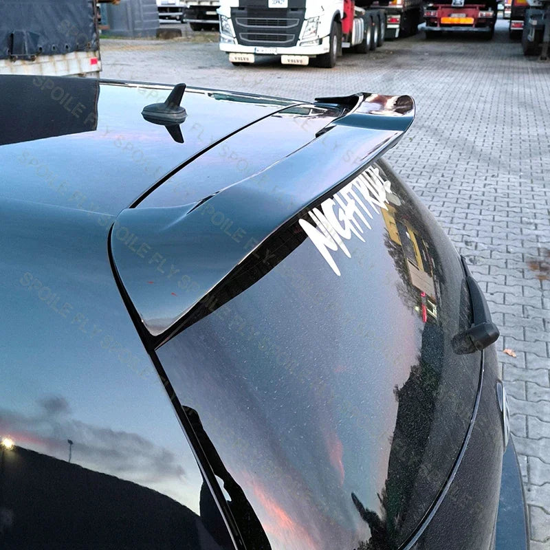 High Quality Oettinger Style Car Rear Wing Spoiler Glossy Black Carbon Fiber Look Exclusive Use For VW Golf 5 V MK5 GTI R32