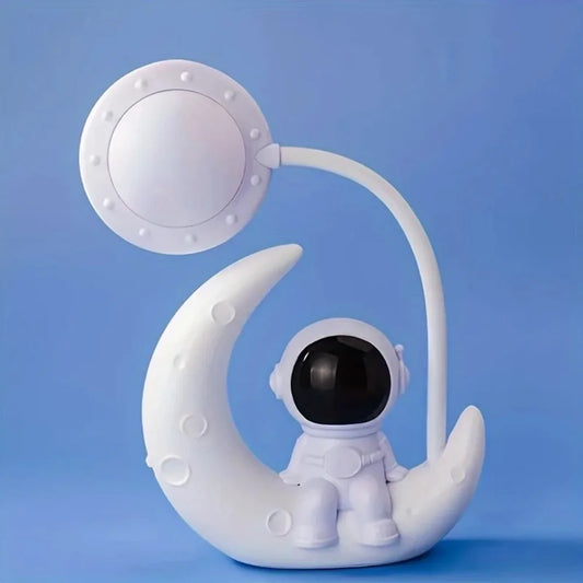 Creative Moon Astronaut Nightlight, LED Small Desk Lamp