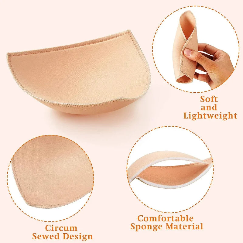 2/12pcs Bra Pads Soft Sponge Women Triangle Bra Pad Sports Bra Bikini Pads Yoga Bra Swimsuit Bralettes Nursing Bra Inserts