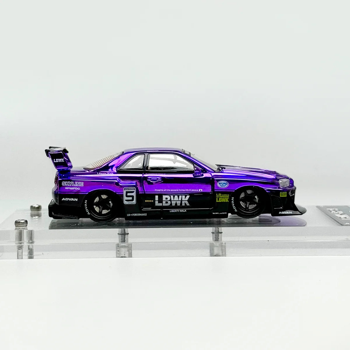 1/64 Skyline Gtr Er34 LBWK Purple Diecast