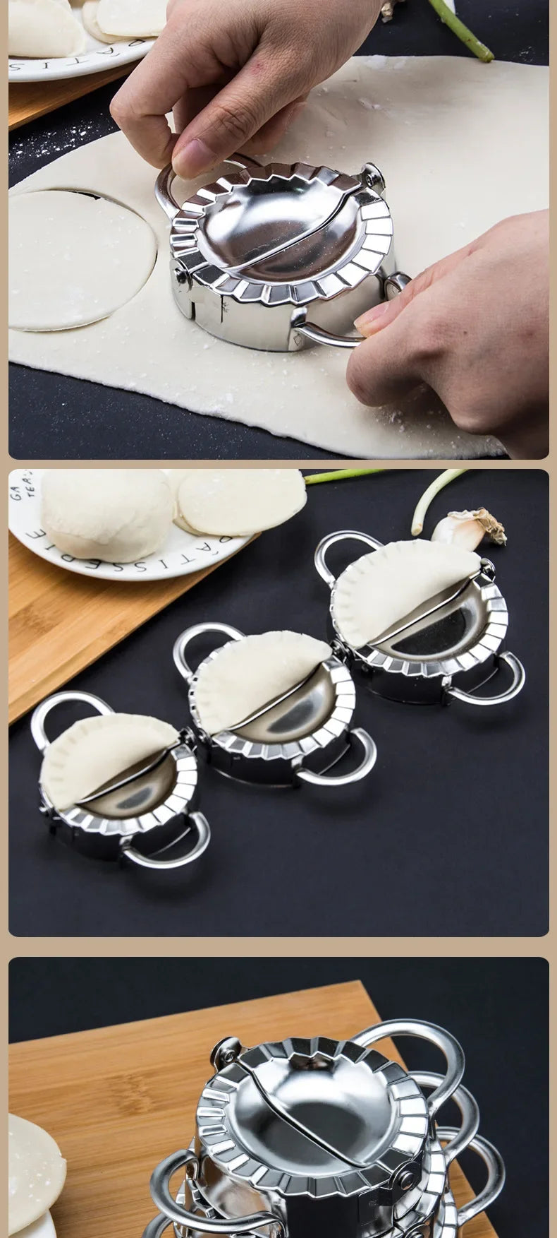 Stainless Steel Dumpling Maker Dumpling Skin Mold Ravioli Maker Press Pie Making Press Wrapper Pastry Maker Kitchen Accessories
