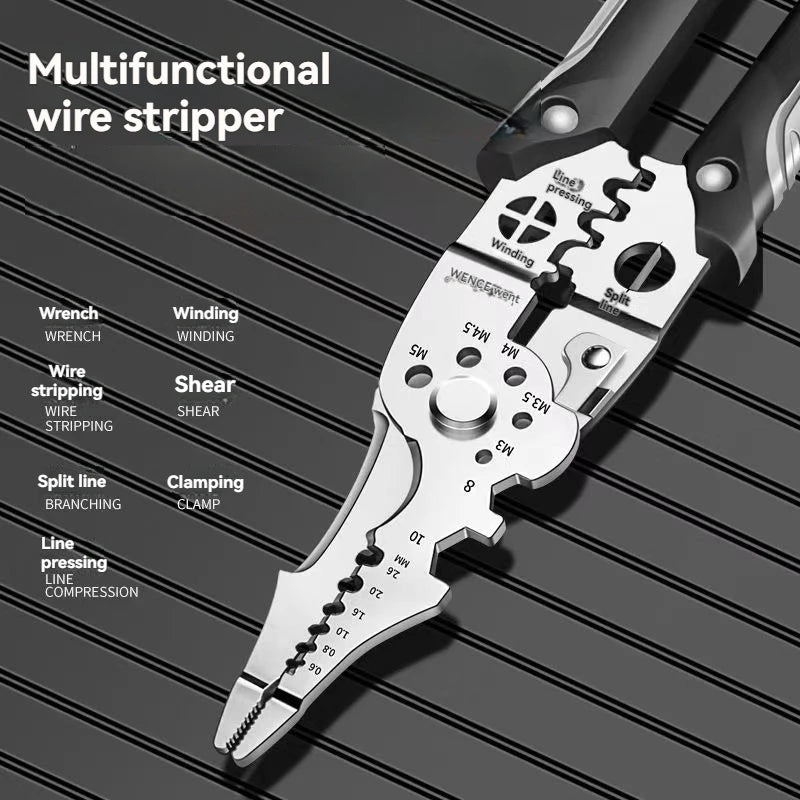 Multi Functional Electrician Pliers For Wire Splitting And Stripping Specialized For Electricians