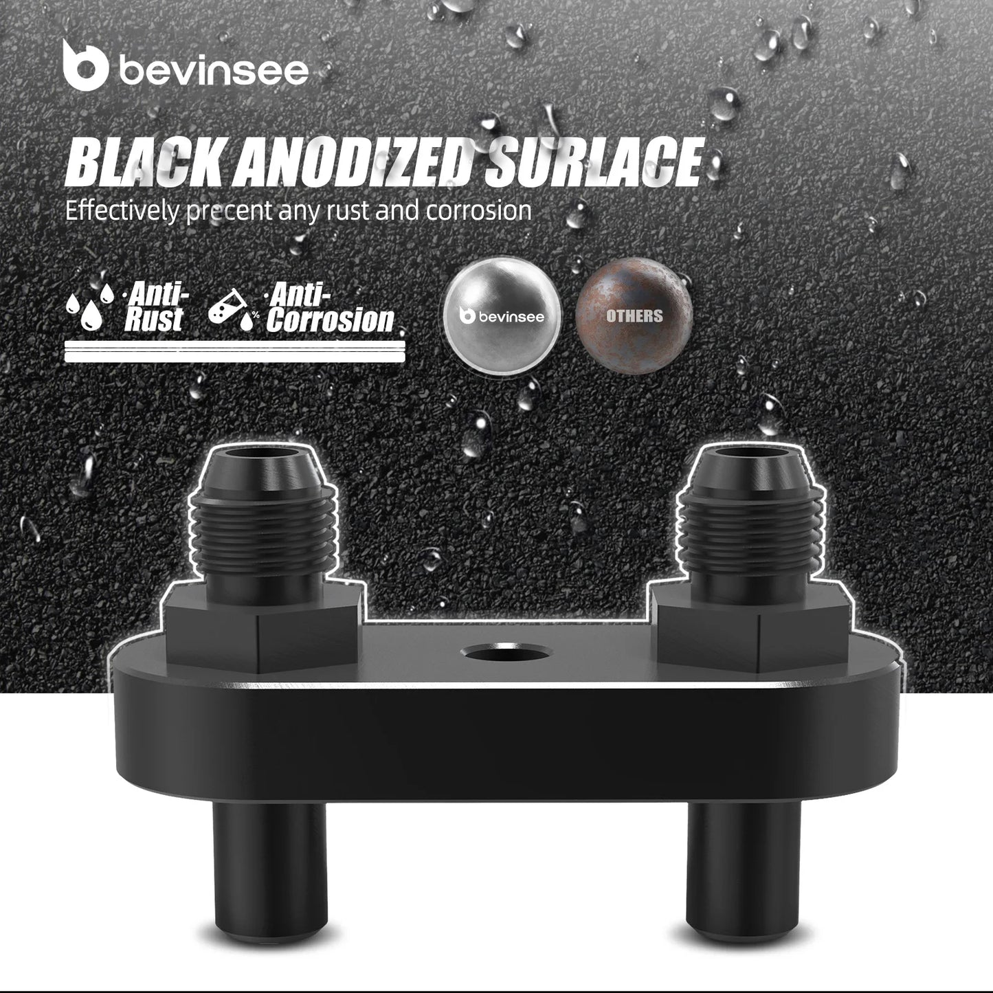 6AN Transmission Oil Cooler Line Manifold Adapter for 6L80E 6L90E 8L90E 6 Speed/8 Speed Automatic Transmissions