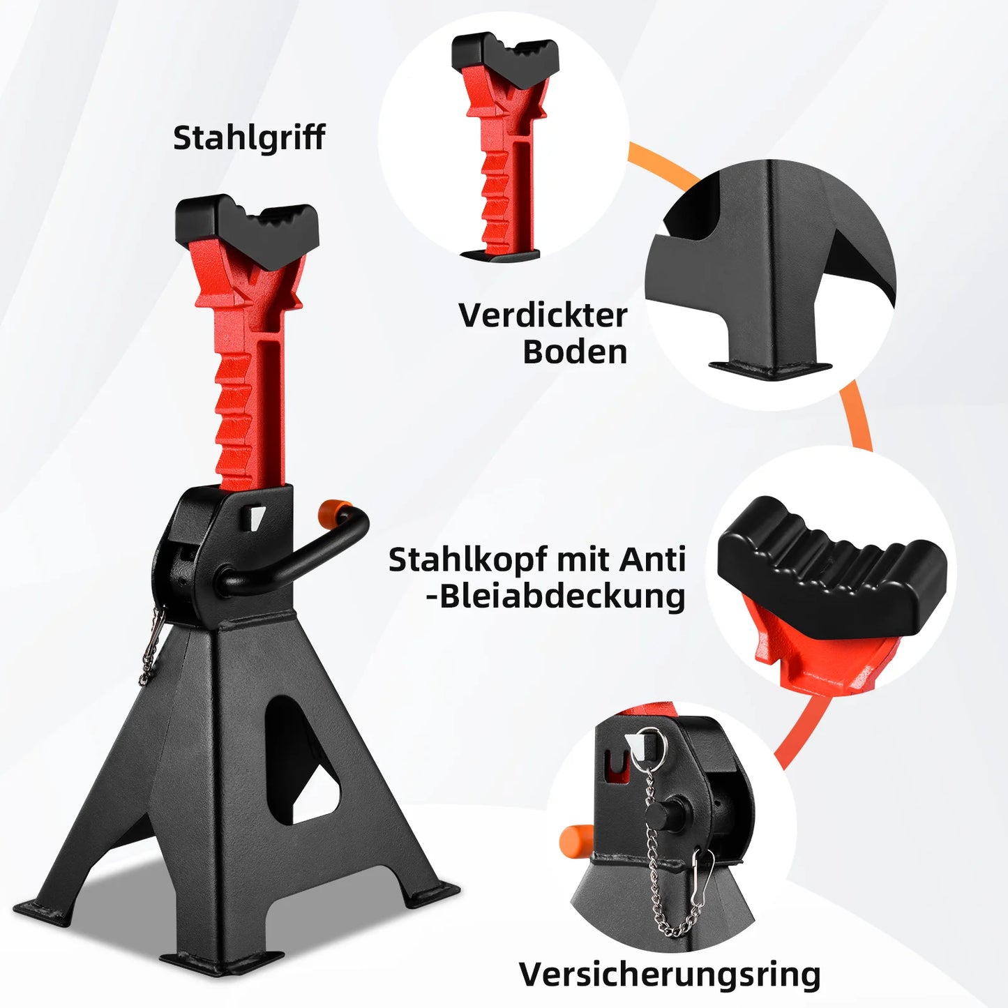 1 Pair 3Ton/6Ton Car Wheel Lifting Jack Stand Auto Repair Safety Jack Bracket Car Tire Stand Support Frame Repair Safety Support