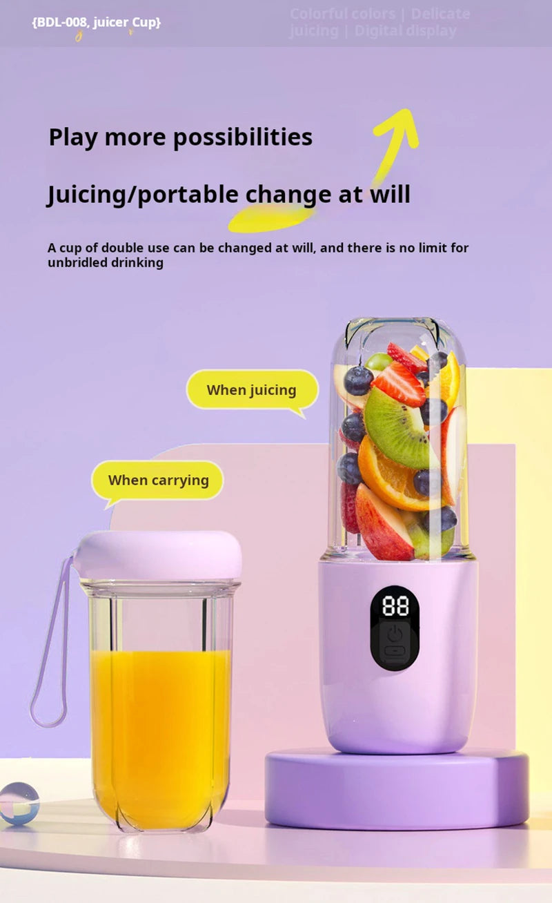 Portable Blender USB Rechargeable Cordless Mini Juicer Mixer