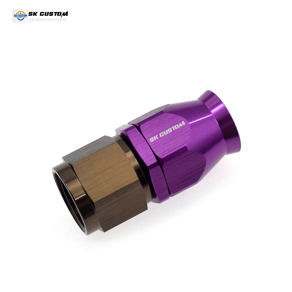 SK CUSTOM PTFE Hose End Oil Pipe Interface AN6 Straight 0°/45°/90°/120°/150°/180 Degrees PTFE Fuel Line Hose End Fitting Adapter