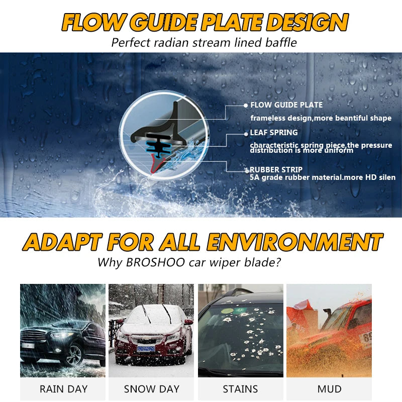 Wiper for Honda Civic 9 Hatchback Tourer Europe 2012-2016 Windshield Rubber Silicon Refill Front Window Wiper 26"+18" Accessories