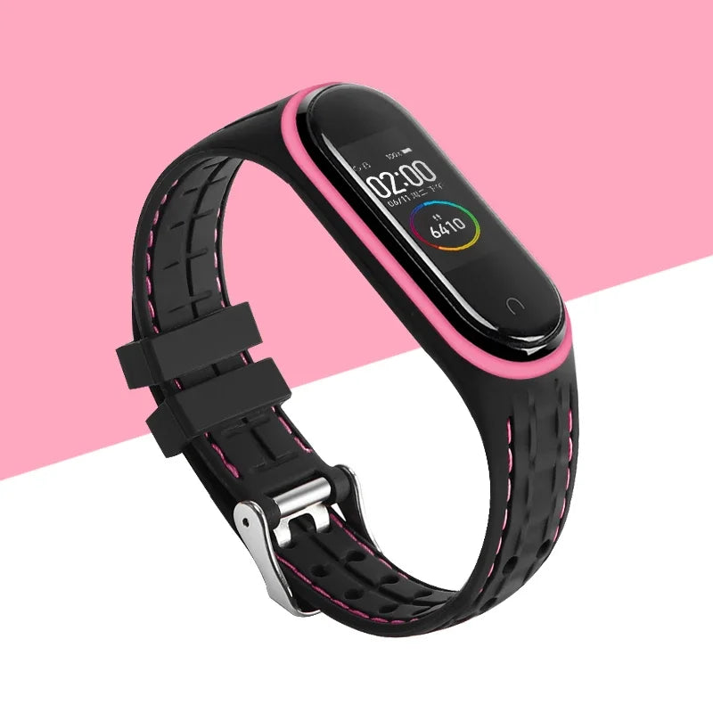 Strap For Mi band 7 6 5 Bracelet Sport belt Silicone watchband
