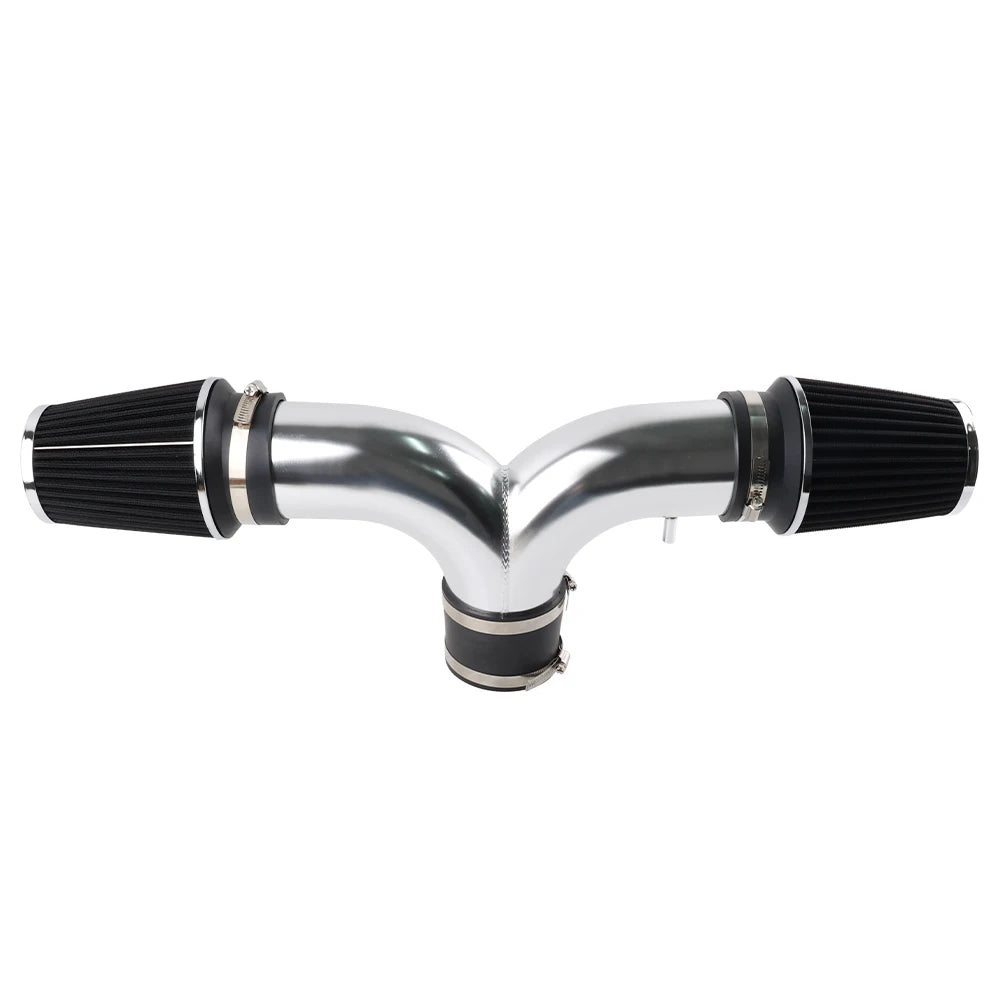 QT 99-04 Dual Twin JEEP Grand Cherokee 4.7L V8  Cold Air Intake Kit + Filter For 00-02 Dodge Durango with 3.7L V6/4.7L V8