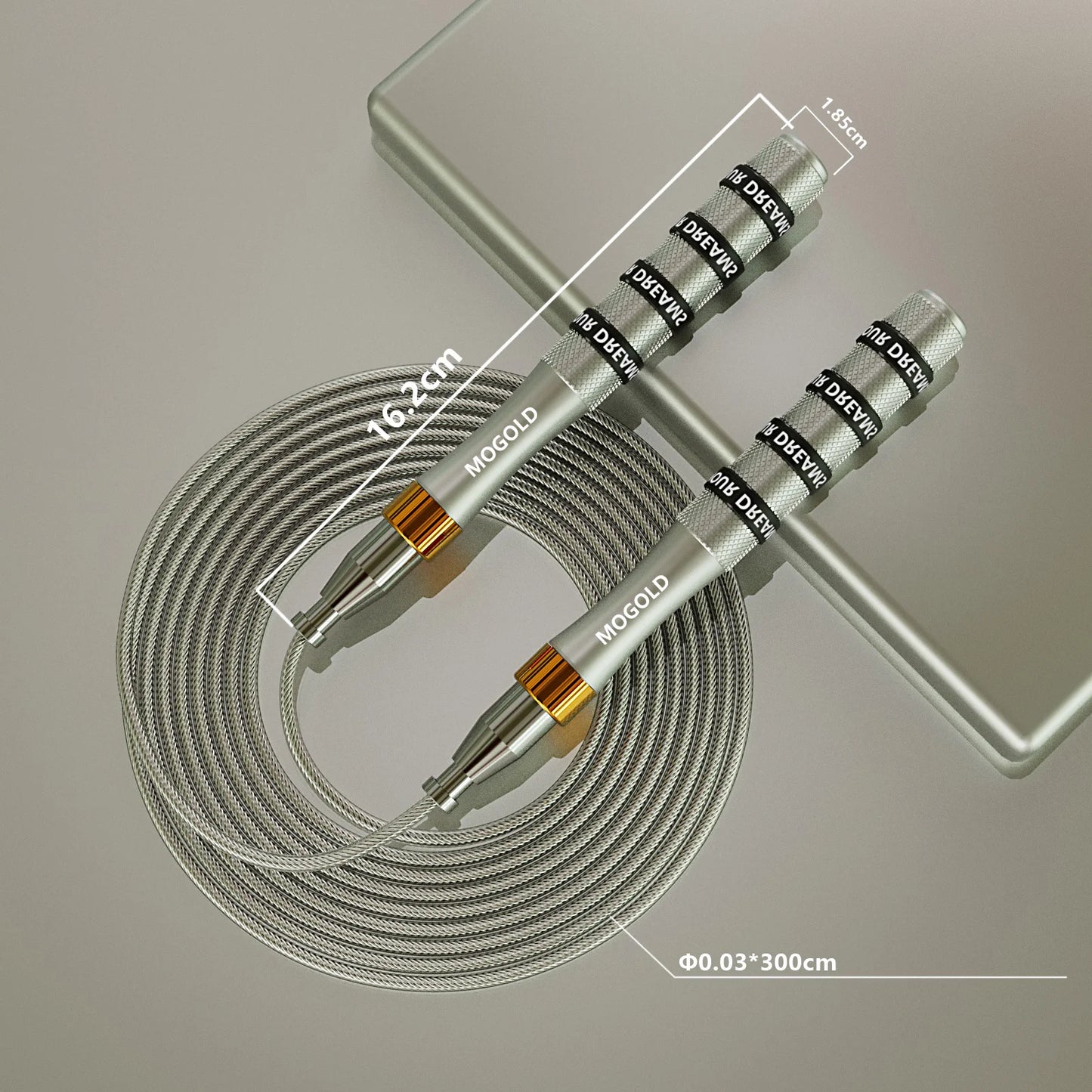 Self-Locking Bearing Skipping Rope, Suitable for Human Aerobics, Aluminium Alloy Handle