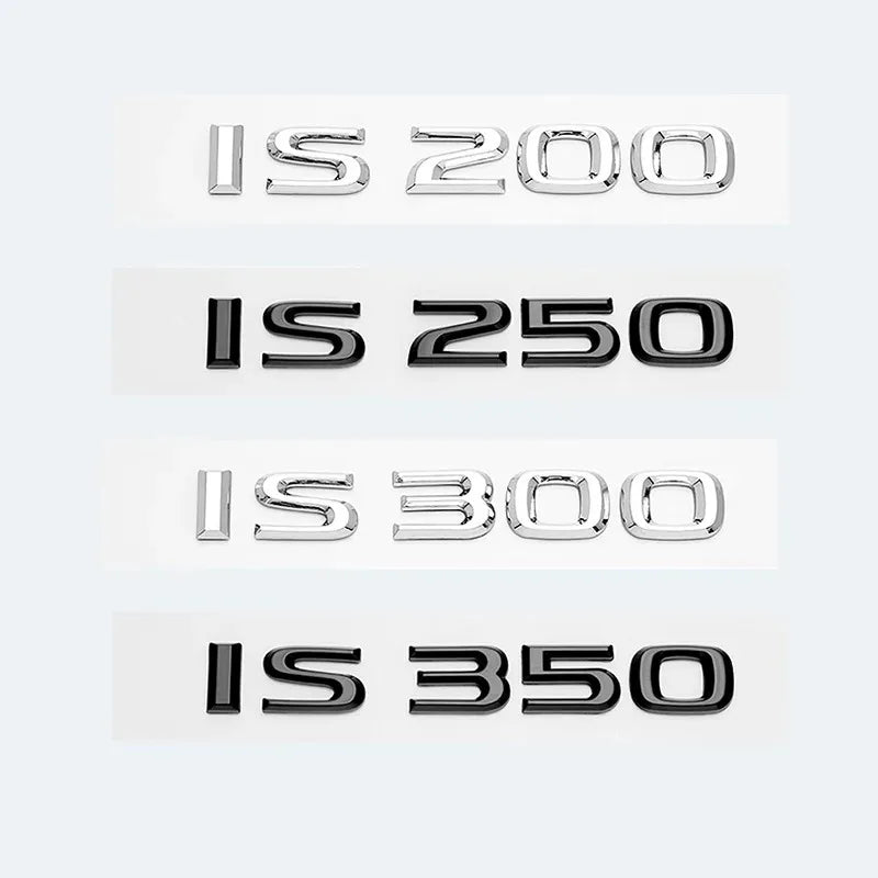 Lexus ABS Letters IS200 IS250 IS300 IS350 IS300h IS200t HYBRID Emblem For Lexus Car Trunk Logo Badge Sticker