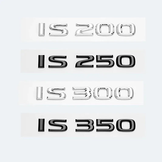 Lexus ABS Letters IS200 IS250 IS300 IS350 IS300h IS200t HYBRID Emblem For Lexus Car Trunk Logo Badge Sticker