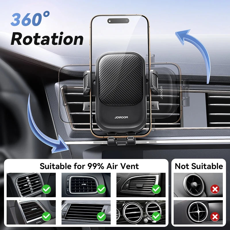 Car Phone Holder 360° Rotation Car Air Vent Phone Holder Universal Hands-Free Cell Phone Mount For 4.7-6.9'' Phones