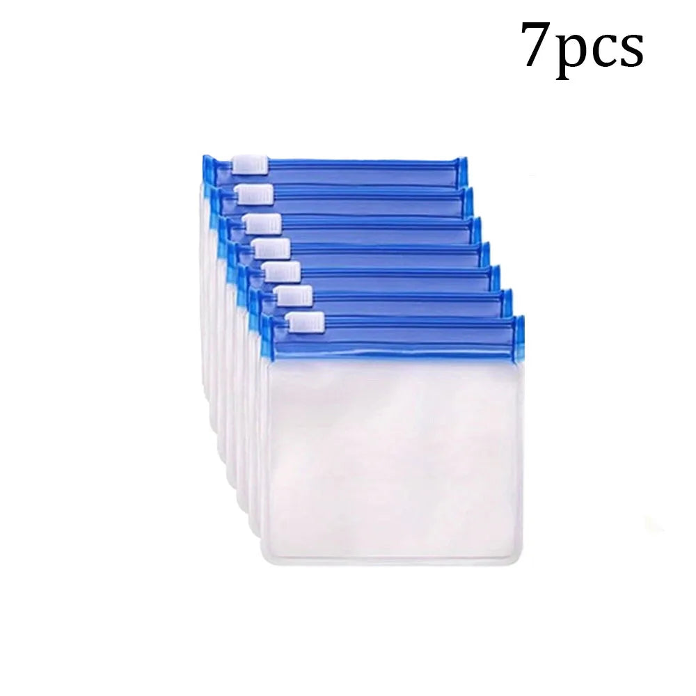 7pcs Pill Pouch Bags Reusable Zippered Pill Pouch Set