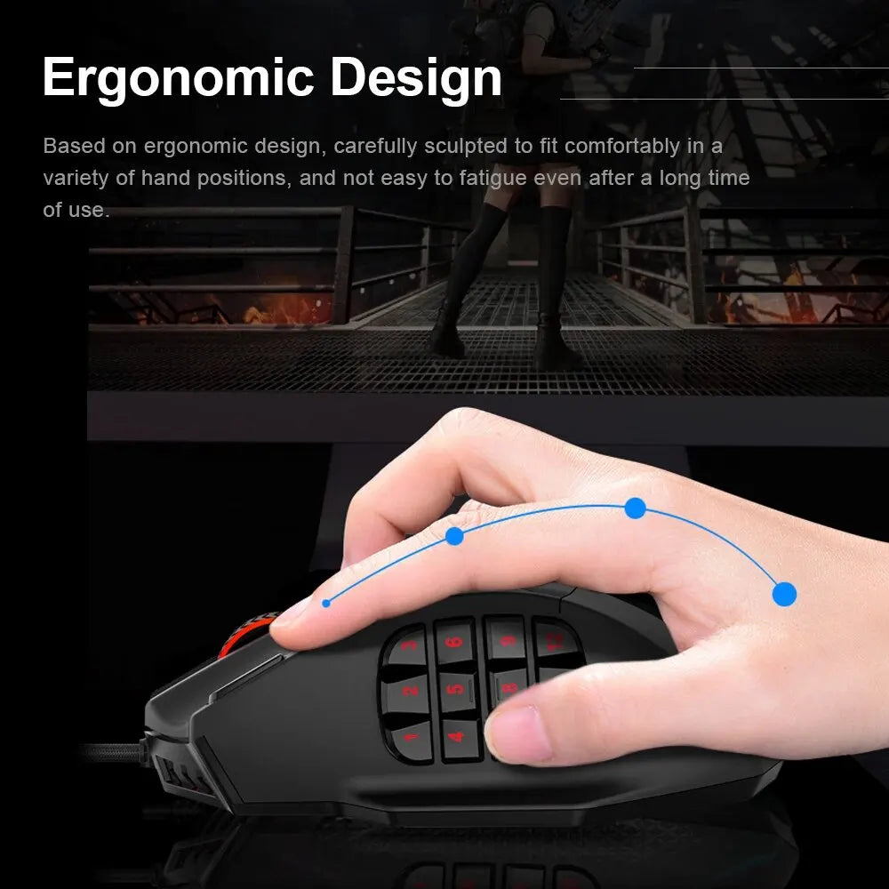 Mouse E-YOOSO X-39 USB Wired RGB Gaming Mouse 16400 DPI PAW3327 19 Buttons Programmable Game Optical Mice for Computer PC Laptop