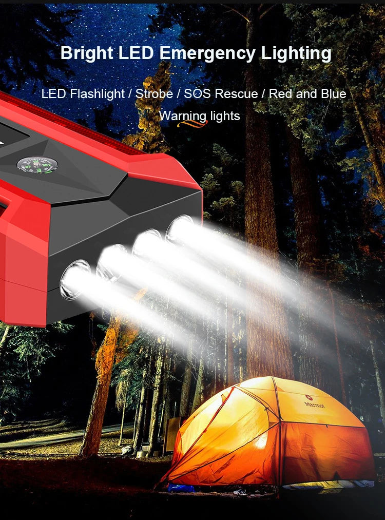 30000mAh Car Jump Starter Portable Car Battery Booster Charger 12V Car Emergency Start Power Supply Starting Device Car Starter