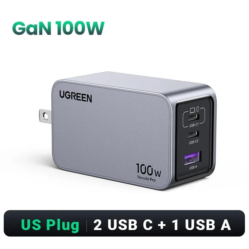 UGREEN 100W GaN Charger USB C Charger QC4.0 3.0 Quick Charge