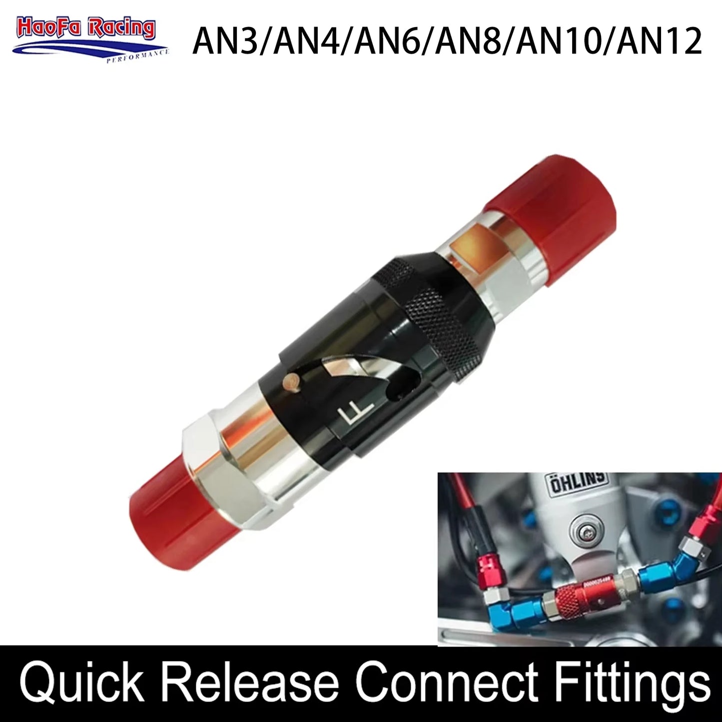 AN3 AN4 AN6 AN8 AN10 AN12 Quick Release Disconnect Brake Coupling Fitting For Fuel Oil Hose Fuel System High Performance Adapter