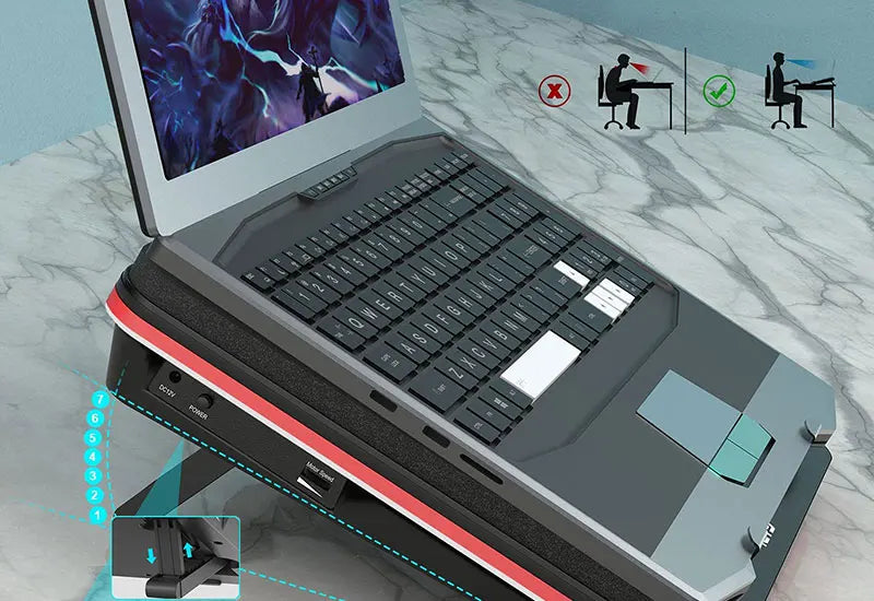 IETS GT500 Laptop Cooling Stand V2/V1/S2/B0 Series Cooling Pad 5000RPM External Cooler for 13", 15” to 17.3" Gaming Notebooks