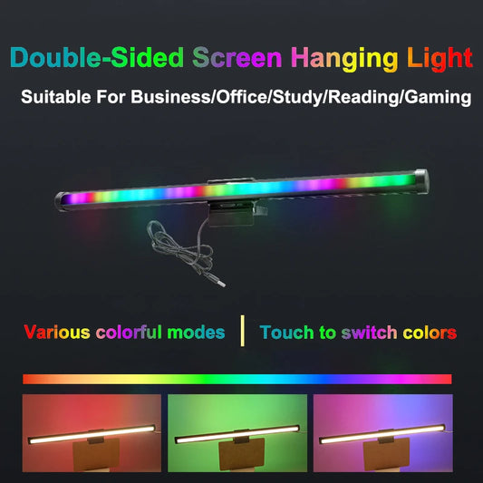 LED Desk Lamp Monitor Light Bar Eye-Care Stepless Dimming Lighting