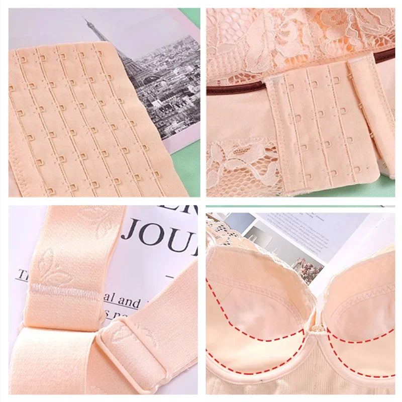 Bras for Women Wire Free Bra Women Lingerie Lace Bra Plus Size Bra Underwear Women Brassiere Backless Bra Push Up Bra Tops