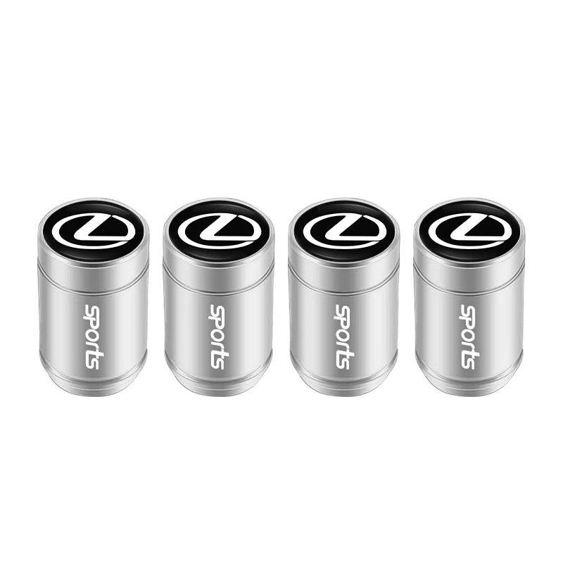 4Pcs Lexus Styling Wheel Tires Bolt-in Valve Caps Badge Decor For Lexus IS250 IS200 CT200h GS300 LS430 RX450h LX570 IS300 ES RX LS