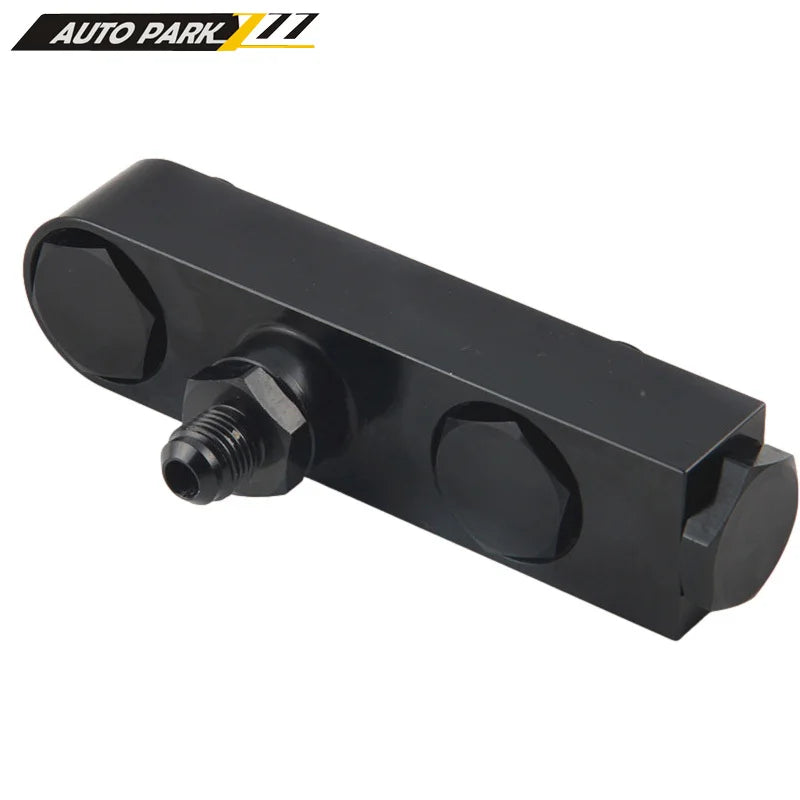 AN6 8 10 Billet Aluminium Assembly 2 in 1 inlet bracket for external Dual Twin Fuel Pumps
