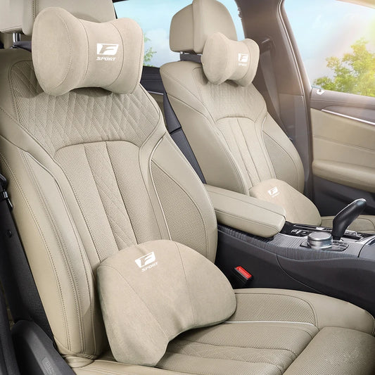 Lexus F-Sport Suede Headrest Memory Cotton Neck Pillow For Lexus ES300 RX330 RX300 GS300 IS250 IS200 CT200h IS300 NX RX LX GX GS