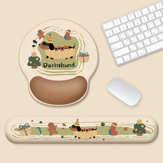 Silicone Wrist Support Mouse Pad Non Slip Mouse and Keyboard Pad Office Home Laptop Keyboard Wrist Rest Cushion