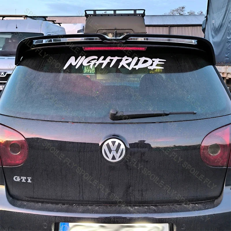 High Quality Oettinger Style Car Rear Wing Spoiler Glossy Black Carbon Fiber Look Exclusive Use For VW Golf 5 V MK5 GTI R32