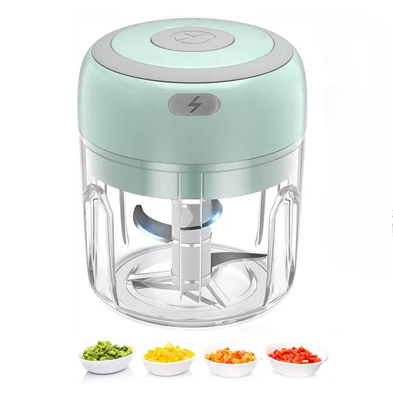 Automatic Electric Garlic Crusher Speedy Blender Usb Portable 250ml