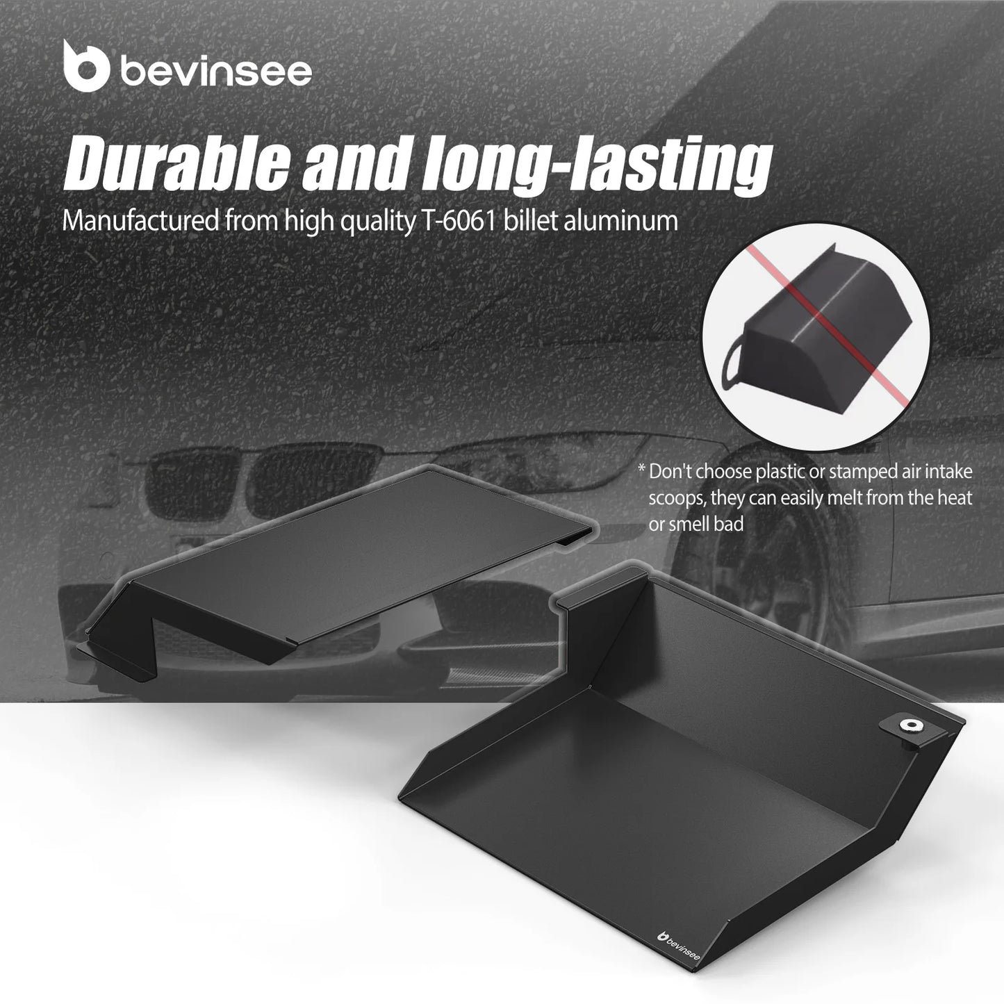 QT Aluminum Air Intake Scoops Air Inlet For BMW E92 323i 325i 328i 330i 335i 335d 2010 2011 2012 2013