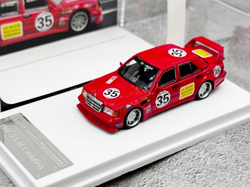LMLF Diecast 1:64 Scale 190E EVO2.5 Alloy Car Model Camel Cup Painting Simulation Collection Souvenir Decoration Gift Display
