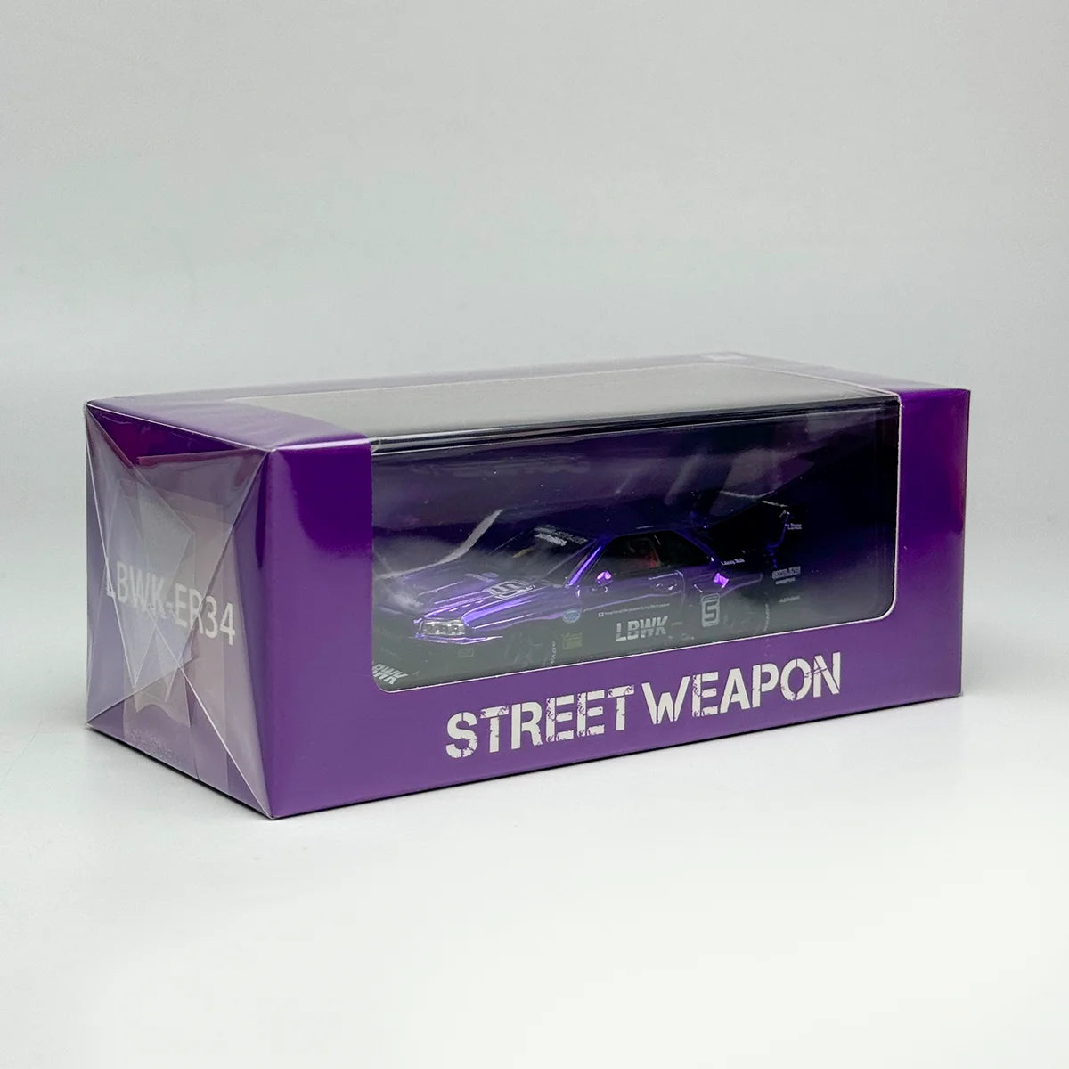 1/64 Skyline Gtr Er34 LBWK Purple Diecast