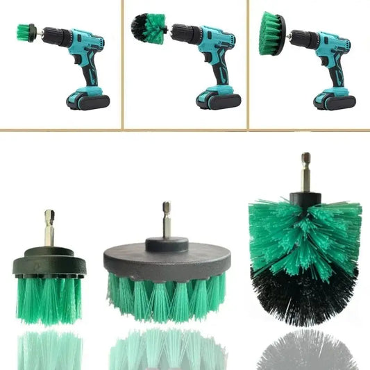 3pcs Drill Brush Attachment Set Power Scrubber Brush