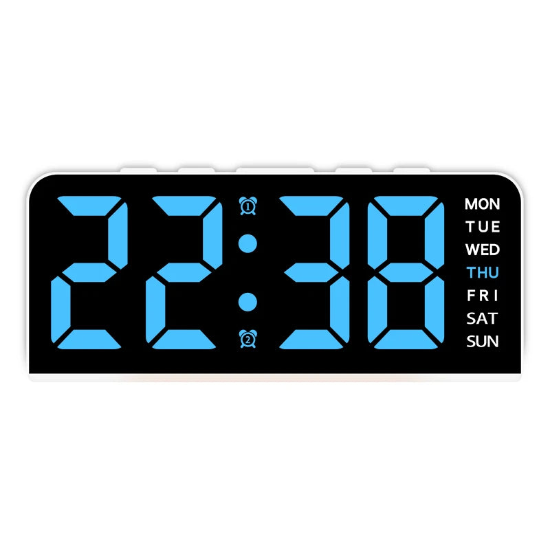 USB Powered Digital Alarm Clock with Mood Light Dual Alarm Snooze Table Clock