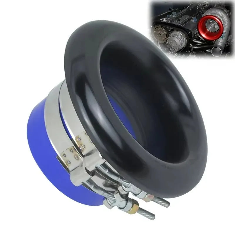 New 4 inch Car Bellmouth Velocity Stack Adapter Air Intake Turbo Horn Tone Air Intake Turbo Horn with 4inch Hose