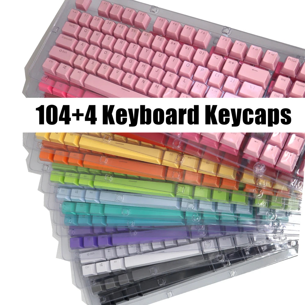 104pcs Mechanical Keyboard ABS Keycaps Blank Keycaps For Cherry MX PC Desktop Computer Key Cap Switches Keycap Keyboard