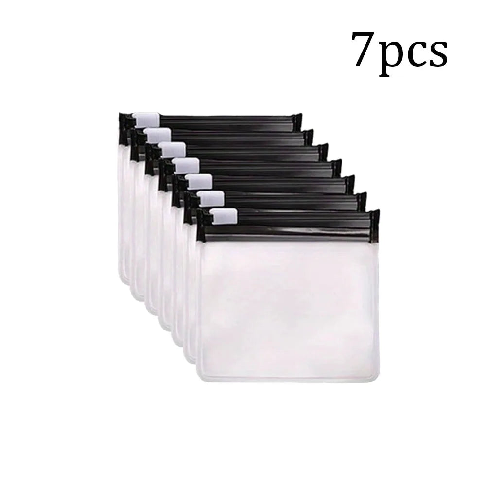 7pcs Pill Pouch Bags Reusable Zippered Pill Pouch Set