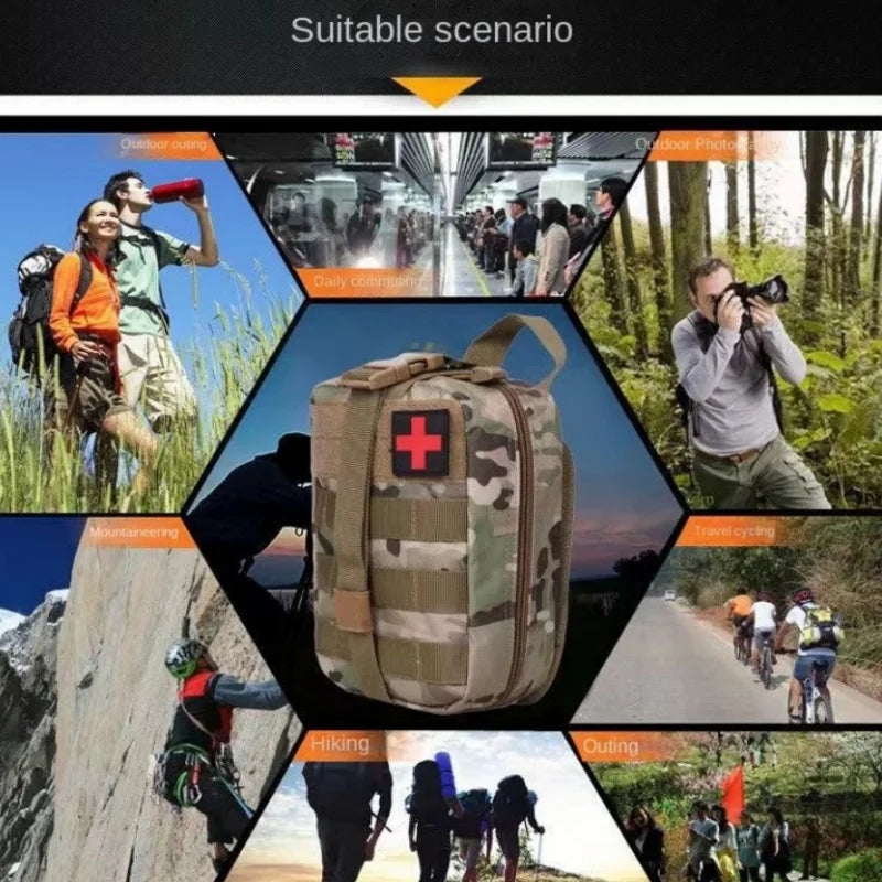 Portable Tactical First Aid Kit Medical Bag For Hiking Travel Home Emergency