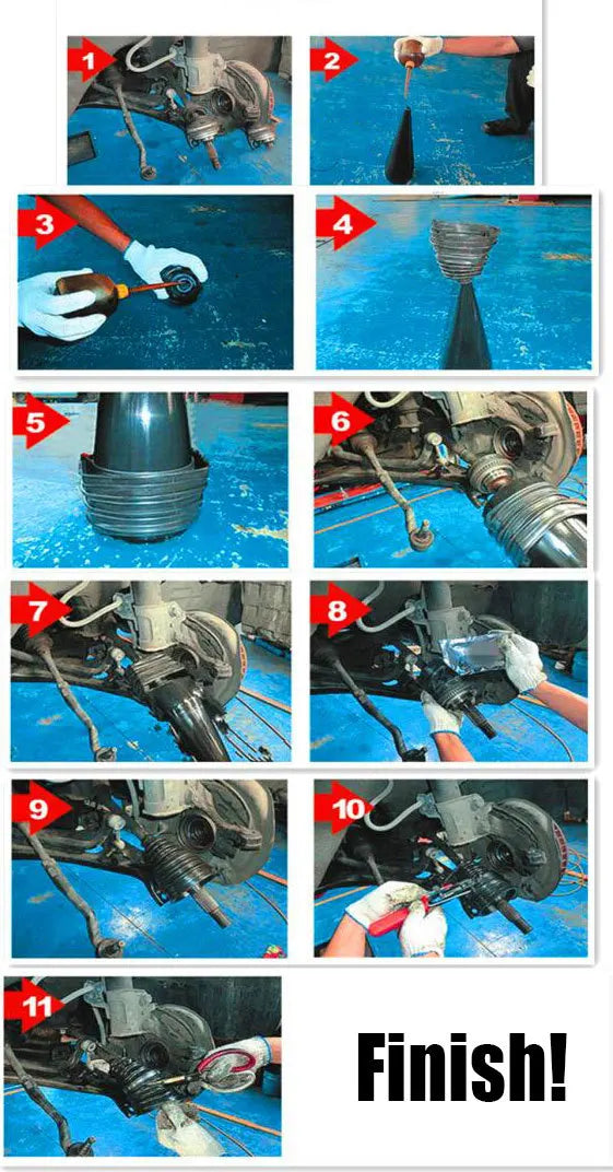 Car Silicone Universal CV Boot Kit Clamp Track Drive Shaft Ball Joint Boot Connector Kit