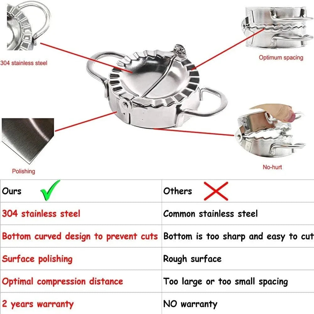 Stainless Steel Dumpling Maker Dumpling Skin Mold Ravioli Maker Press Pie Making Press Wrapper Pastry Maker Kitchen Accessories