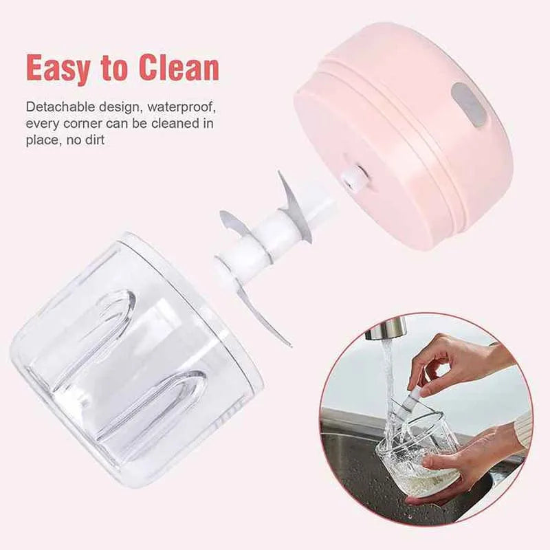 Automatic Electric Garlic Crusher Speedy Blender Usb Portable 250ml