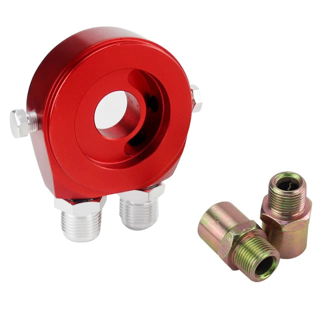 Oil Cooler & Oil Sandwich & Oil Hose Car Aluminum Universal Oil Filter Sandwich Adapter For Oil Cooler Plate Kit AN10