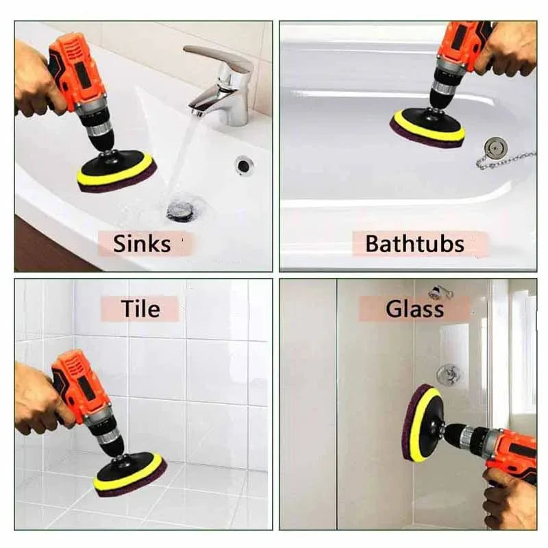 3pcs Drill Brush Attachment Set Power Scrubber Brush