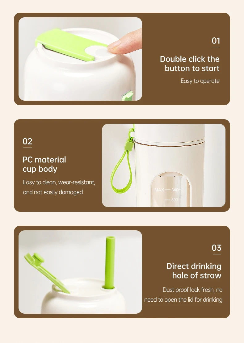 Portable Electric Juicer Cup for Smoothies
