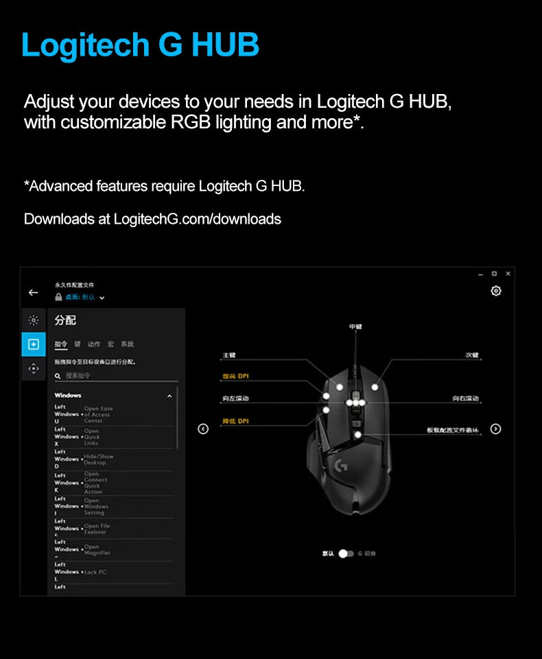 Logitech G502 HERO G502X PLUS Gaming Mouse RGB Ergonomic Adjustable Weight High Performance  E-Sports Gaming Mouse For PC Gamer